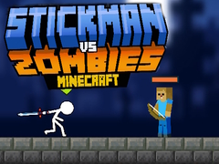 Lojë Stickman përballë Zombies Minecraft në internet