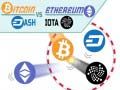 Lojë Bitcoin përballë Ethereum në internet