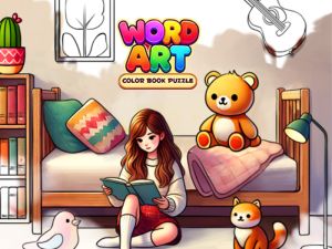 Lojë Fjala Art: enigmë e Librit të Ngjyrave në internet