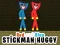 Lojë Ngjyrë e Kuqe dhe Blu Stickman Përqafimi në internet