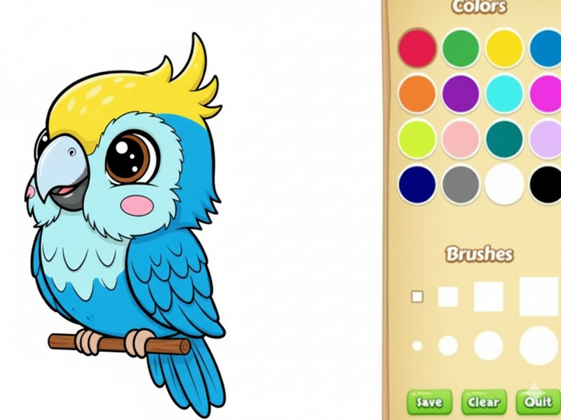 Lojë Libri i ngjyrosjes së kafshëve kawaii në internet