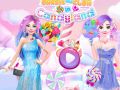 Lojë Barbie dhe Elsa në Tokën e Karameleve në internet