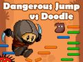 Lojë Kërcim të Rrezikshëm kundra Doodle Jump në internet