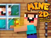 Lojë Mine 2D Mbijetesë Herobrine në internet