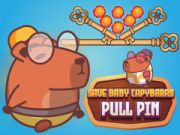 Lojë Shpëto bebet capybara Pull Pin në internet