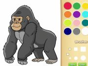 Lojë Libër për t'u ngjyrosur gorilla për fëmijë në internet