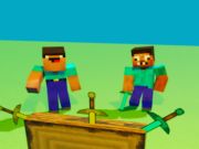 Lojë Noob vs pro por thika goditi Minecraft në internet