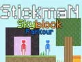 Lojë Parkour Stickman Skyblock në internet