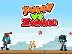 Lojë Puppy vs Zombie në internet