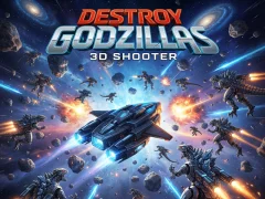 Lojë Shkatërroni Godzillas: 3D Shooter në internet