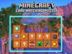 Lojë Puzzle përputhje e kartave Minecraft në internet