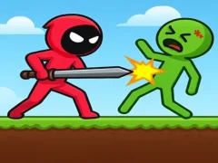 Lojë Red Stickman vs Monster School në internet
