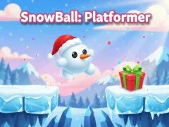 Lojë Snowball: Platformer në internet