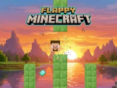 Lojë Flappy Minecraft në internet