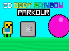 Lojë 2D Obby Rainbow Parkour në internet