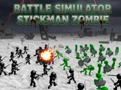 Lojë Simulatori i betejës Stickman Zombie në internet