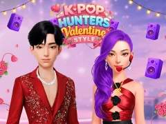 Lojë K-Pop Hunters Stili i Shën Valentinit në internet