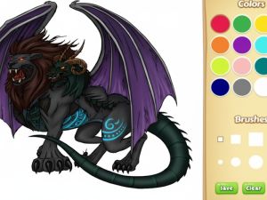 Lojë Libri për t'u ngjyrosur Dragon Chimera në internet