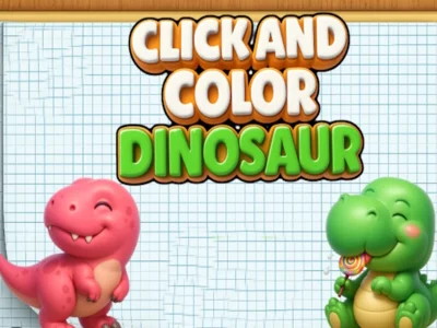 Lojë Kliko dhe ngjyros dinosaurët në internet