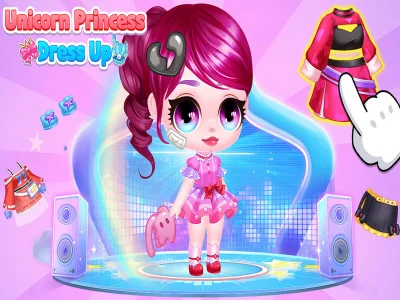 Lojë Princesha Unicorn Dress Up në internet