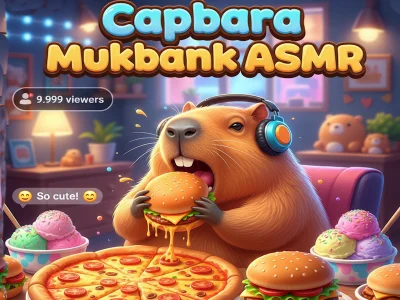 Lojë Capybara Mukbang ASMR në internet