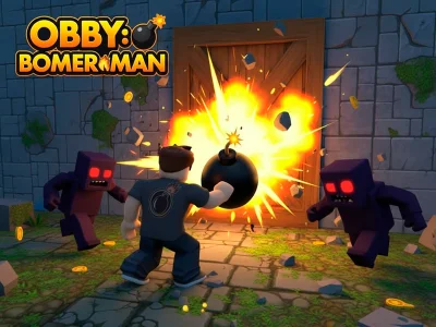 Lojë Obby: Bomberman në internet