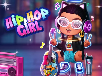Lojë Vajzë me stil hip hop në internet