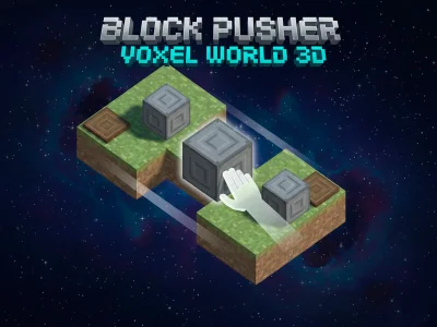 Lojë Blloko Pusher Voxel World 3D në internet