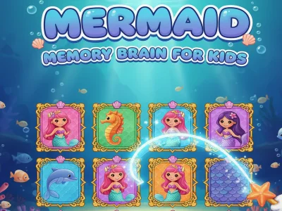 Lojë Mermaid Memory Brain For Kids në internet