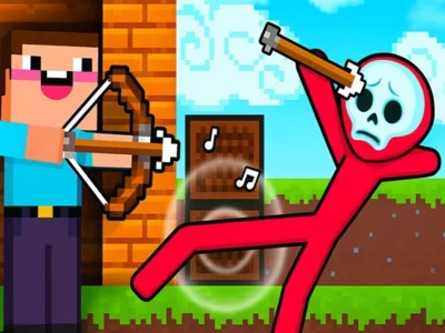 Lojë Noob Archer vs Stickman Zombie në internet
