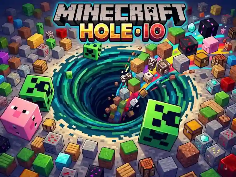 Lojë Minecraft Hole IO në internet