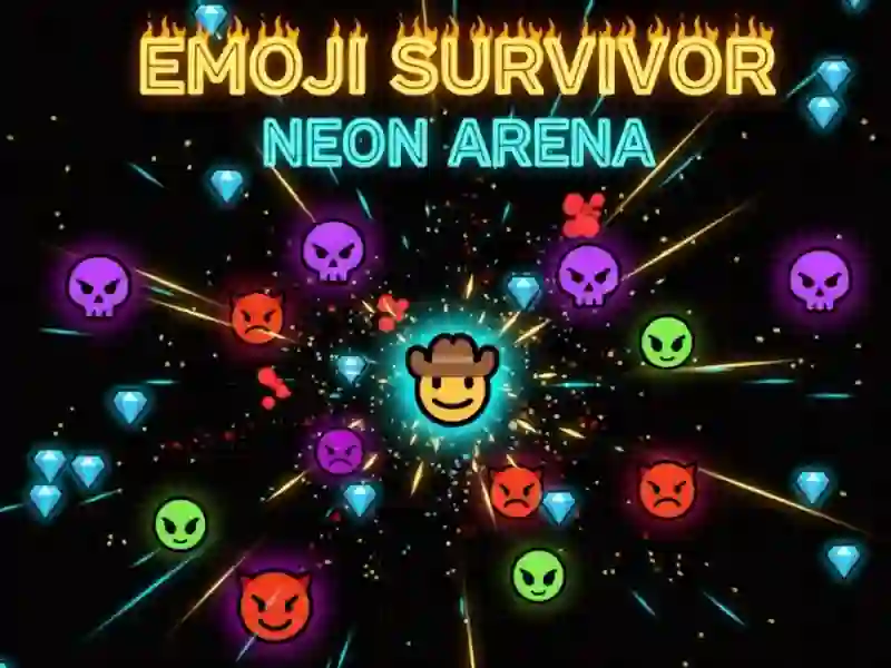 Lojë Emoji Survivor — Neon Arena në internet