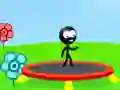 Lojë Stickman Trampolin në internet