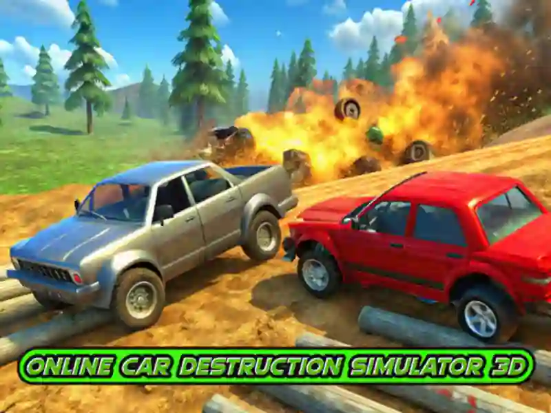 Lojë Simulator Online Destruction Car 3D në internet