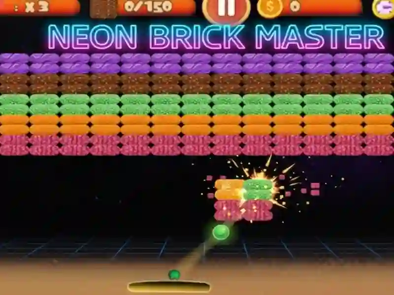 Lojë Neoni Brick Blast Master në internet