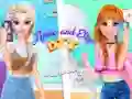 Lojë Annie dhe Eliza DIY Qëndisja e Fustaneve në internet