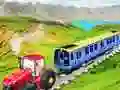 Lojë Traktori i lidhur që tërheq trenin në internet Lojë Traktori i lidhur që tërheq trenin në internet