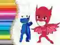 Lojë Libri i ngjyrave për PJ Masks në internet Lojë Libri i ngjyrave për PJ Masks në internet