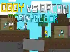 Lojë Obby kundër Bacon: MCSkyblock në internet Lojë Obby kundër Bacon: MCSkyblock në internet