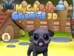 Lojë Grooming e puthit timi i adorueshëm 3D në internet