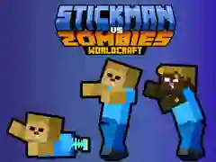 Lojë Stickman kundër Zombie WorldCraft në internet