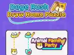 Lojë Doge Rush: Vizato Shtëpiën Puzzle në internet