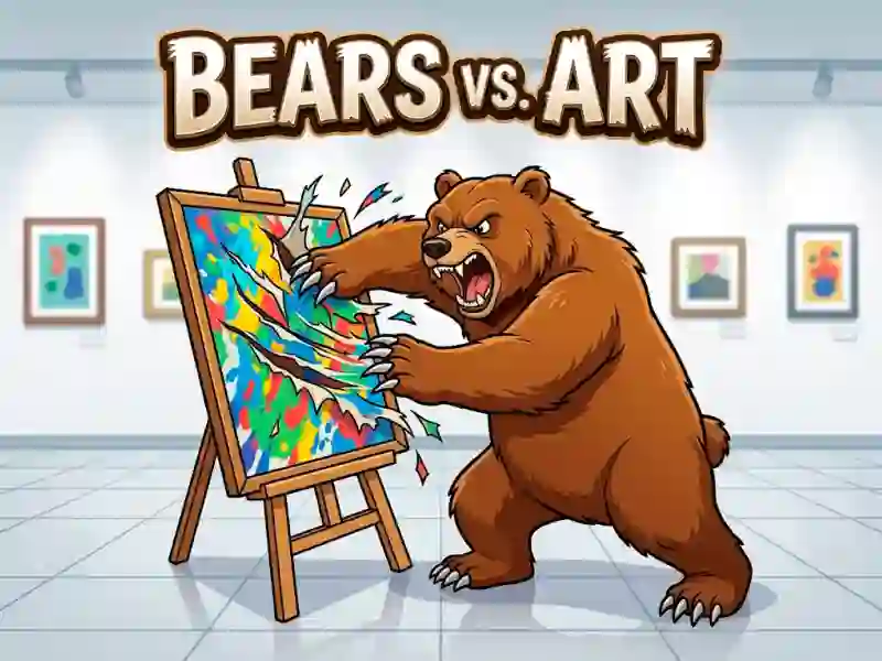 Lojë Bears vs. Art në internet