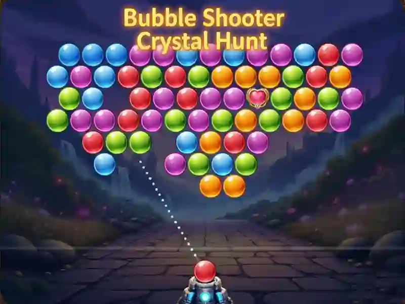 Lojë Bubble Shooter Crystal Hunt në internet