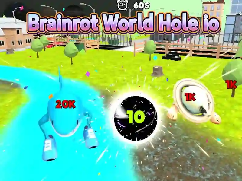 Lojë Brainrot World Hole io në internet