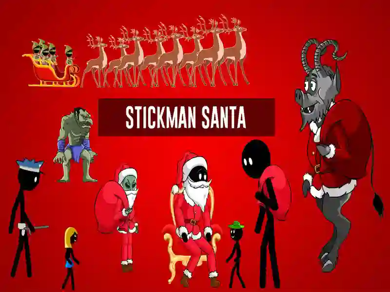 Lojë Stickman Santa në internet