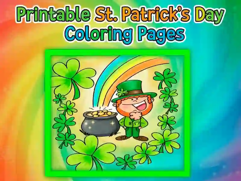 Lojë Faqet e Ngjyrosjes së Ditës së St Patricks të printueshme në internet