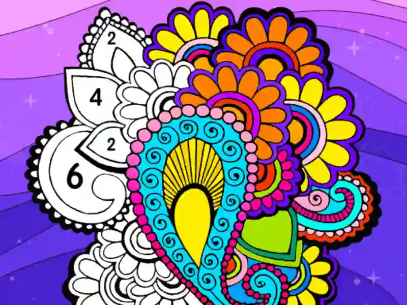 Lojë Ngjyra e ventilatorit me ngjyra sipas numrit në internet