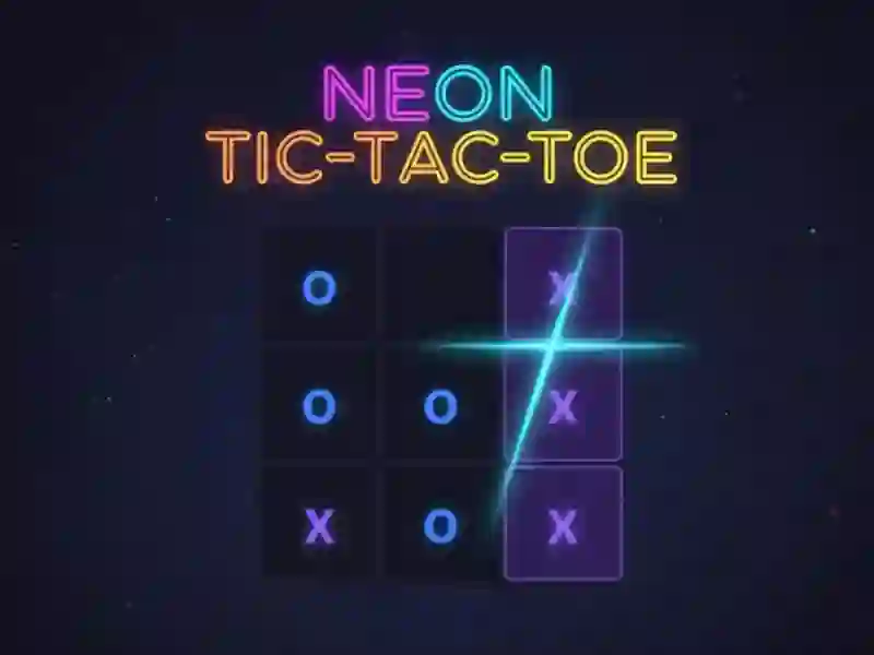 Lojë Neon Tic-Tac-Toe në internet