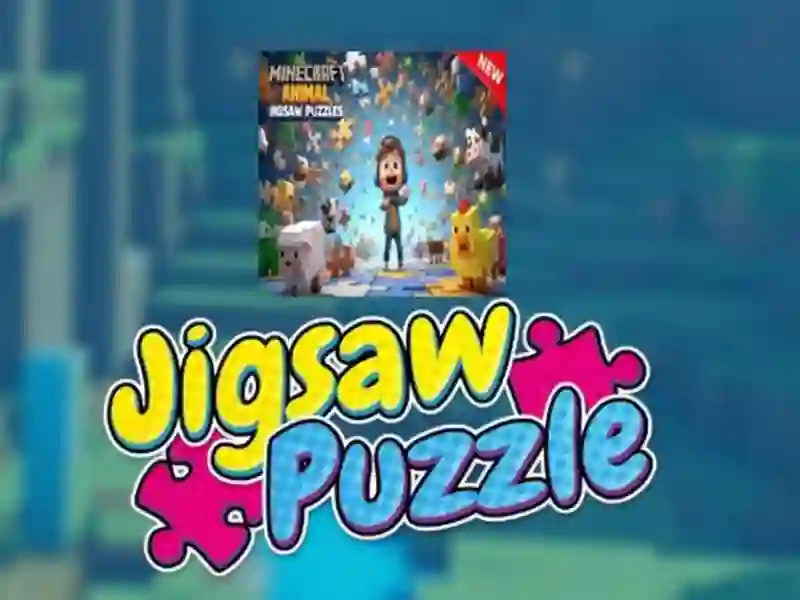 Lojë Puzzles Jigsaw të Kafshëve Minecraft në internet